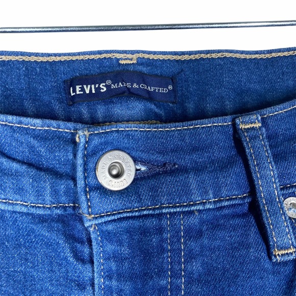 Made and crafted Levi Silver High Skinny Medium Wash Jeans Raw Hem sz 30 - Picture 6 of 8